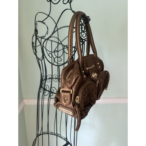 Botkier Bianca Leather Cognac Satchel Handbag Shoulder Boho Y2K Purse - Picture 3 of 7
